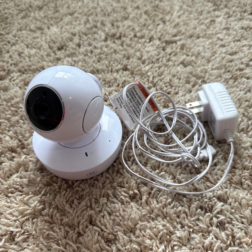 Motorola VM36XLBU Digital Video Baby Monitor Camera White Pan Tilt Zoom